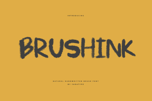 Brushink: A Bold, Handwritten Display Font for Small Business Branding