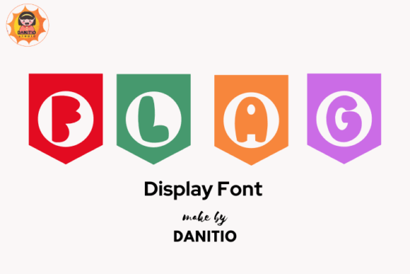 Flag Display Font for Handmade Labels & Printables