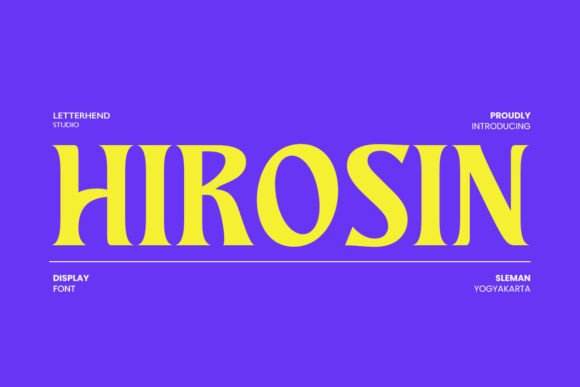 Hirosin: A Premium Display Font for Handmade Brands