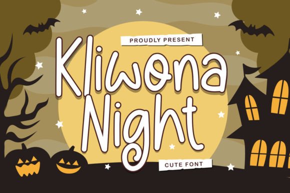 Kliwona Night: A Playful Halloween Display Typeface for Digital Branding