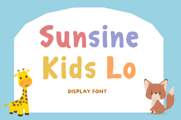 Sunsine Kids Lo: A Playful Display Font for Small Business Branding