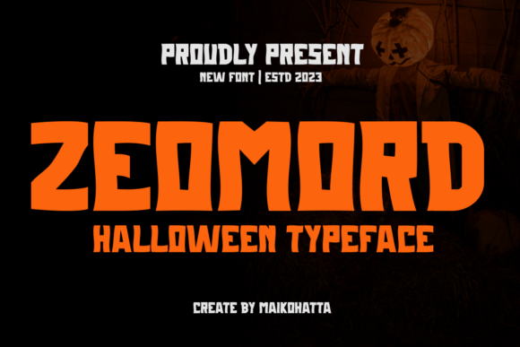 Zeomord: A Spooky Display Font for Halloween Crafts & Shop Products